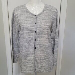 CJ Banks Light Heather Gray Cardigan